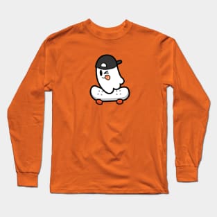 Cute Skateboarding Ghost Long Sleeve T-Shirt